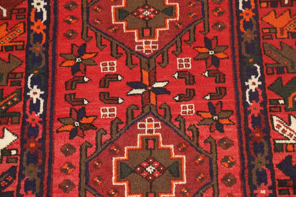 Geometric Hamedan Persian Area Rug 3x5