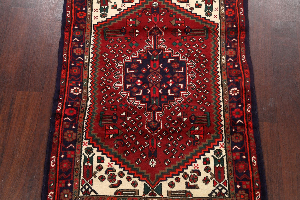 Geometric Hamedan Persian Area Rug 3x5