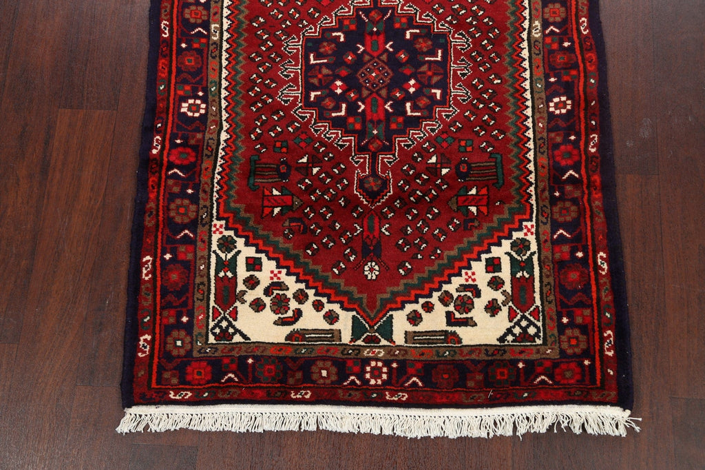 Geometric Hamedan Persian Area Rug 3x5