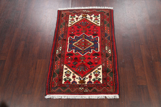 Geometric Hamedan Persian Area Rug 3x5