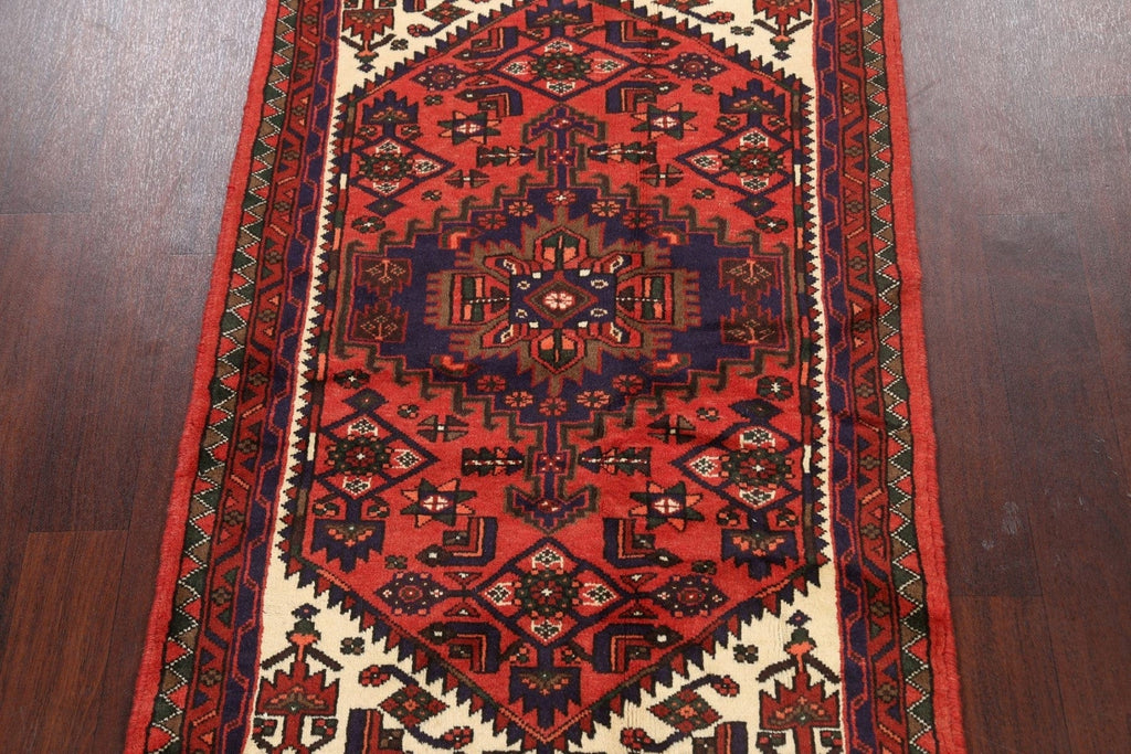 Geometric Hamedan Persian Area Rug 3x5