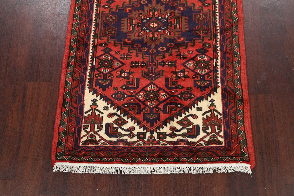 Geometric Hamedan Persian Area Rug 3x5