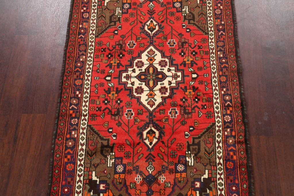 Geometric Hamedan Persian Area Rug 3x5