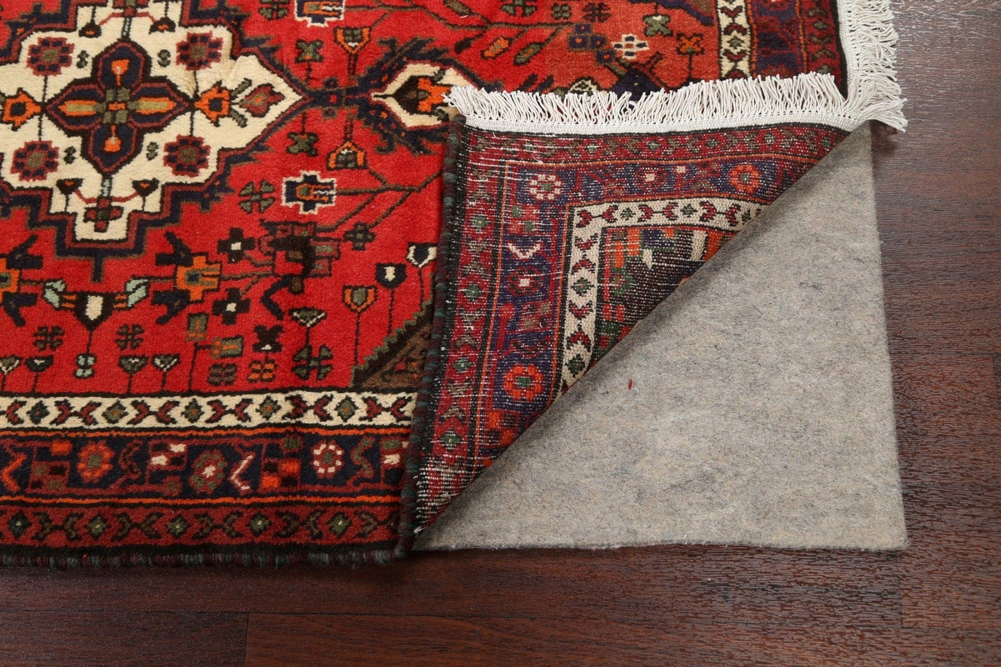 Geometric Hamedan Persian Area Rug 3x5