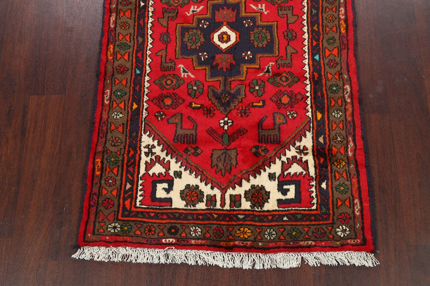 Tribal Geometric Hamedan Persian Area Rug 3x5