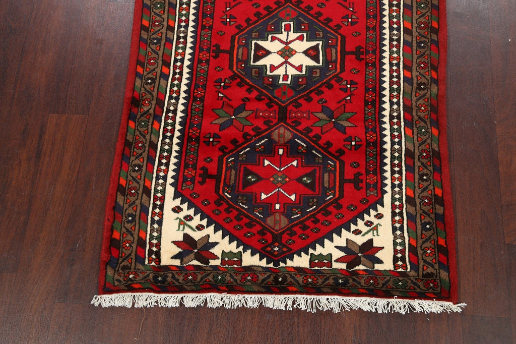 Geometric Hamedan Persian Area Rug 3x5