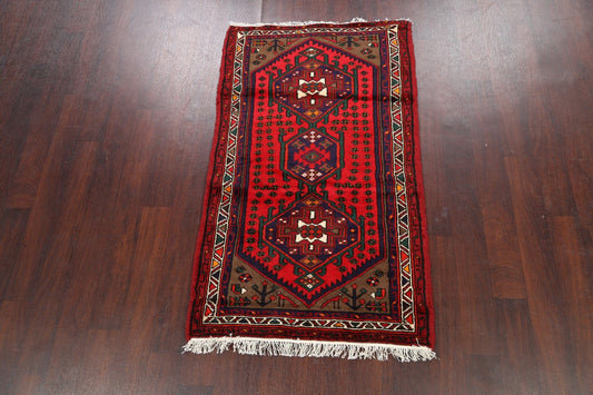 Geometric Hamedan Persian Area Rug 3x5