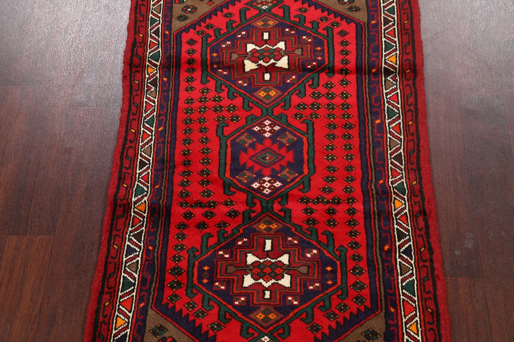 Geometric Hamedan Persian Area Rug 3x5