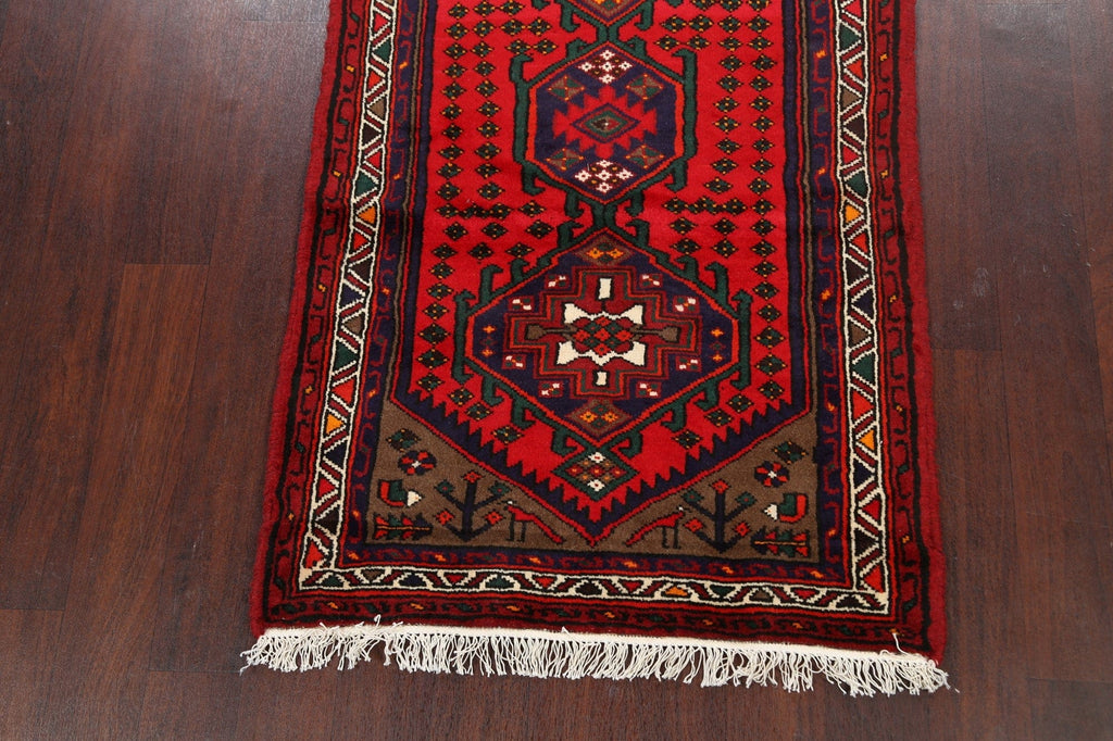 Geometric Hamedan Persian Area Rug 3x5