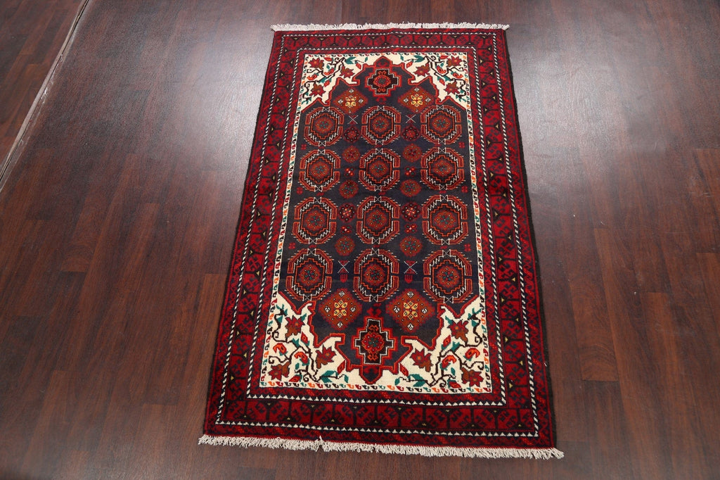 Geometric Balouch Persian Area Rug 4x7