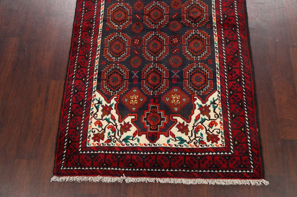 Geometric Balouch Persian Area Rug 4x7