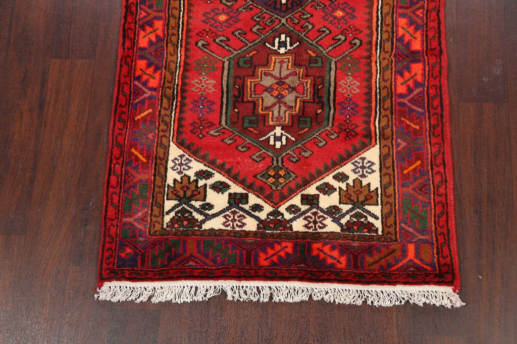 Geometric Hamedan Persian Area Rug 3x5