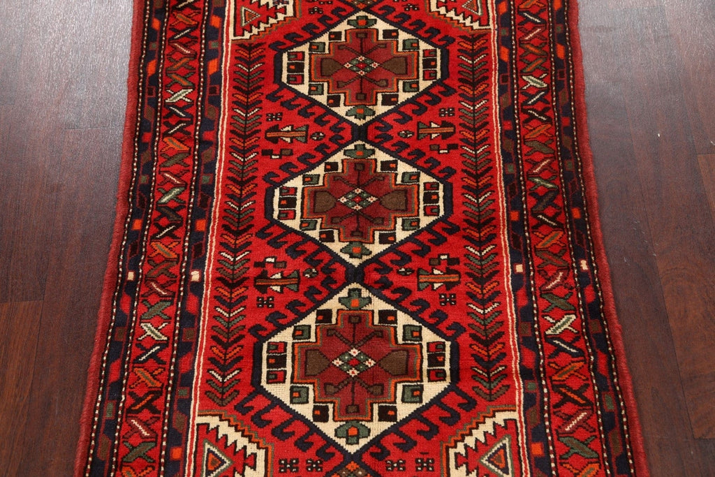 Geometric Hamedan Persian Area Rug 3x5