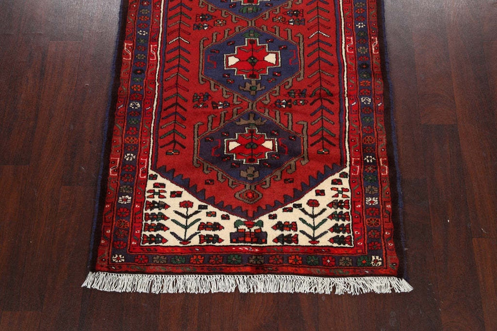 Geometric Hamedan Persian Area Rug 3x5