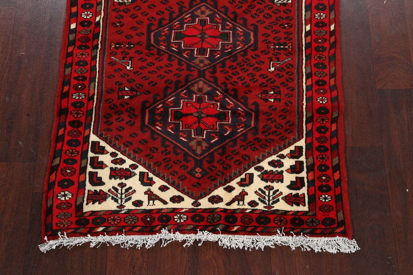 Tribal Hamedan Persian Area Rug 3x4