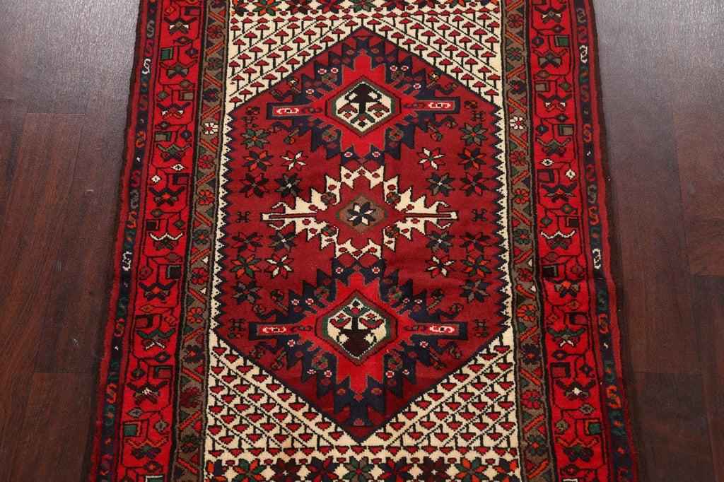 Geometric Hamedan Persian Area Rug 3x5