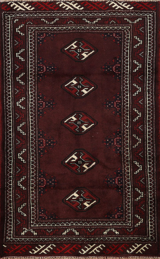 Geometric Balouch Persian Area Rug 3x4