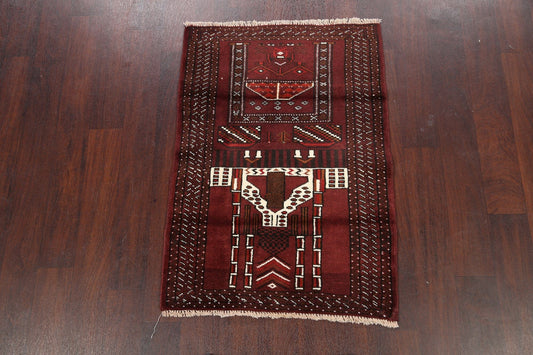 Geometric Balouch Persian Area Rug 3x4