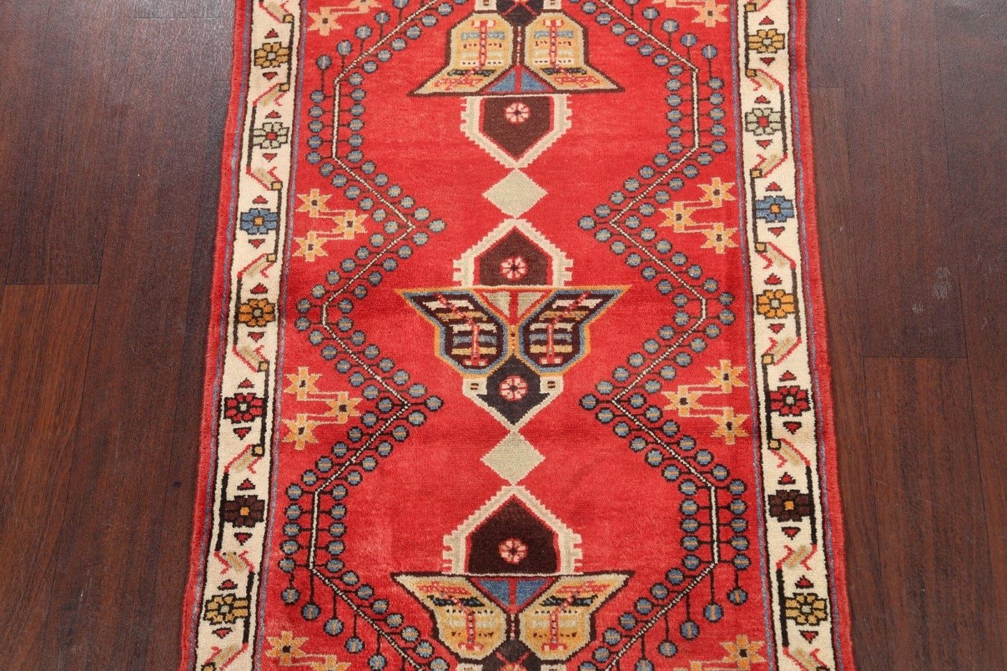 Geometric Hamedan Persian Area Rug 3x4