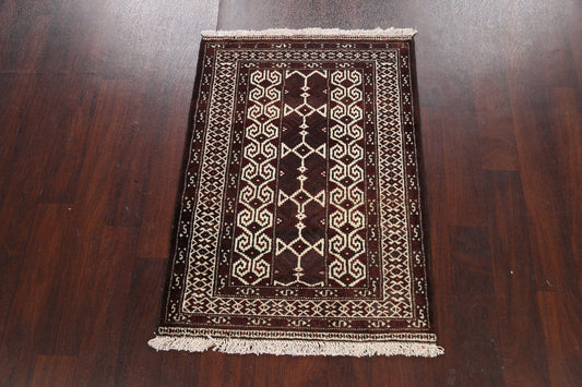 Geometric Balouch Persian Area Rug 3x4