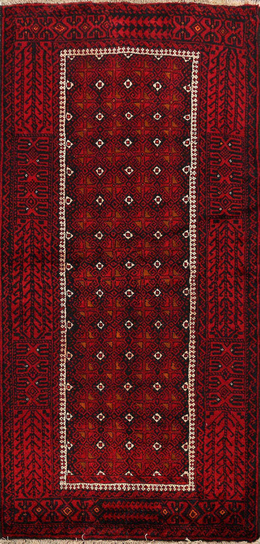 Geometric Balouch Persian Area Rug 3x6