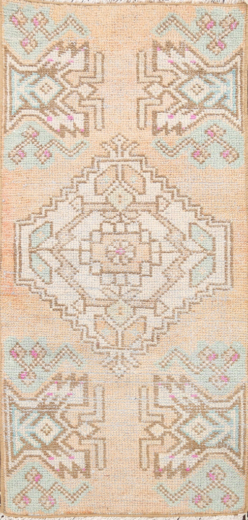 Geometric Oushak Oriental Area Rug 1x3