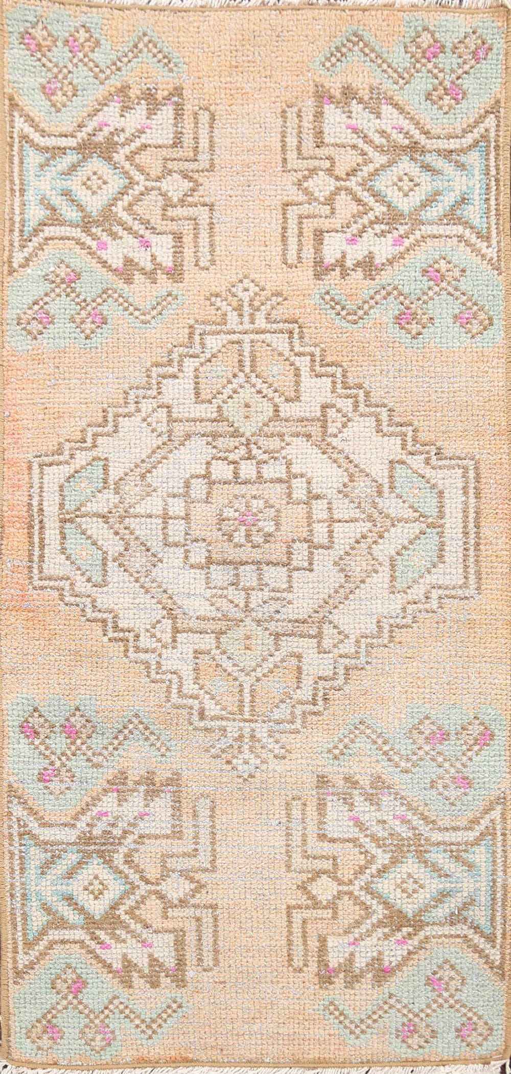 Geometric Oushak Oriental Area Rug 1x3