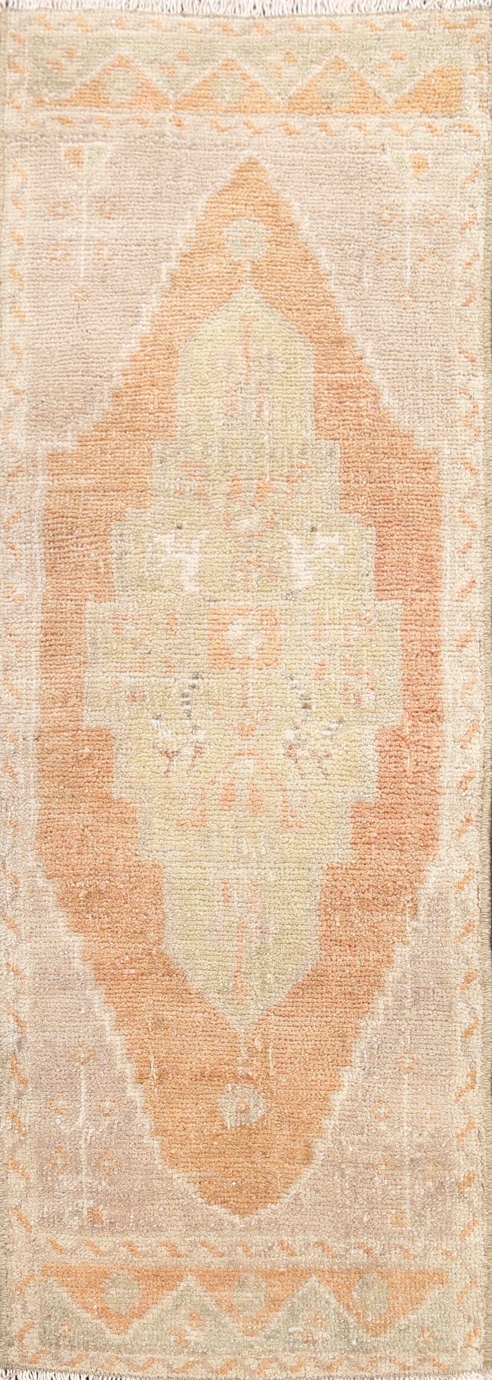 Geometric Oushak Oriental Runner Rug 1x3