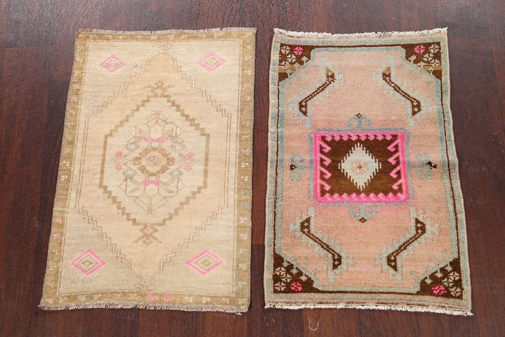 Set of 2 Square Oushak Oriental Area Rug 2x2