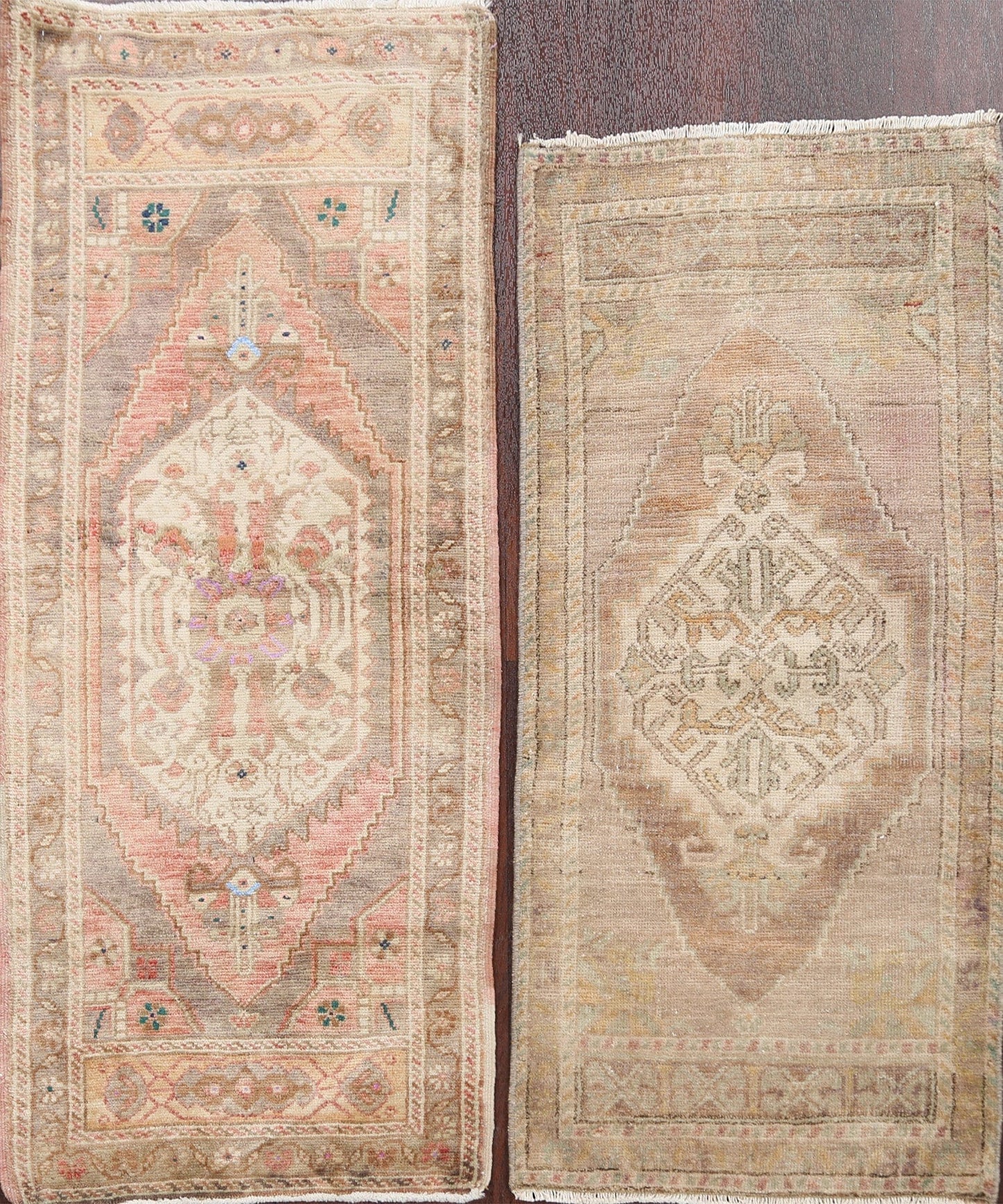 Set of 2 Vegetable Dye Oushak Oriental Area Rugs 2x4