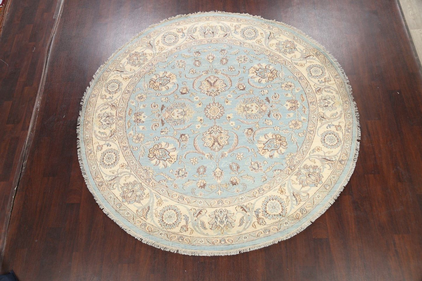 100% Vegetable Dye Round Oushak Chobi Oriental Area Rug 8x8