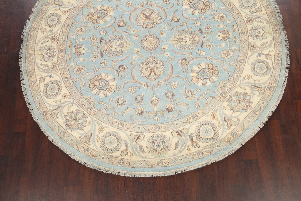 100% Vegetable Dye Round Oushak Chobi Oriental Area Rug 8x8