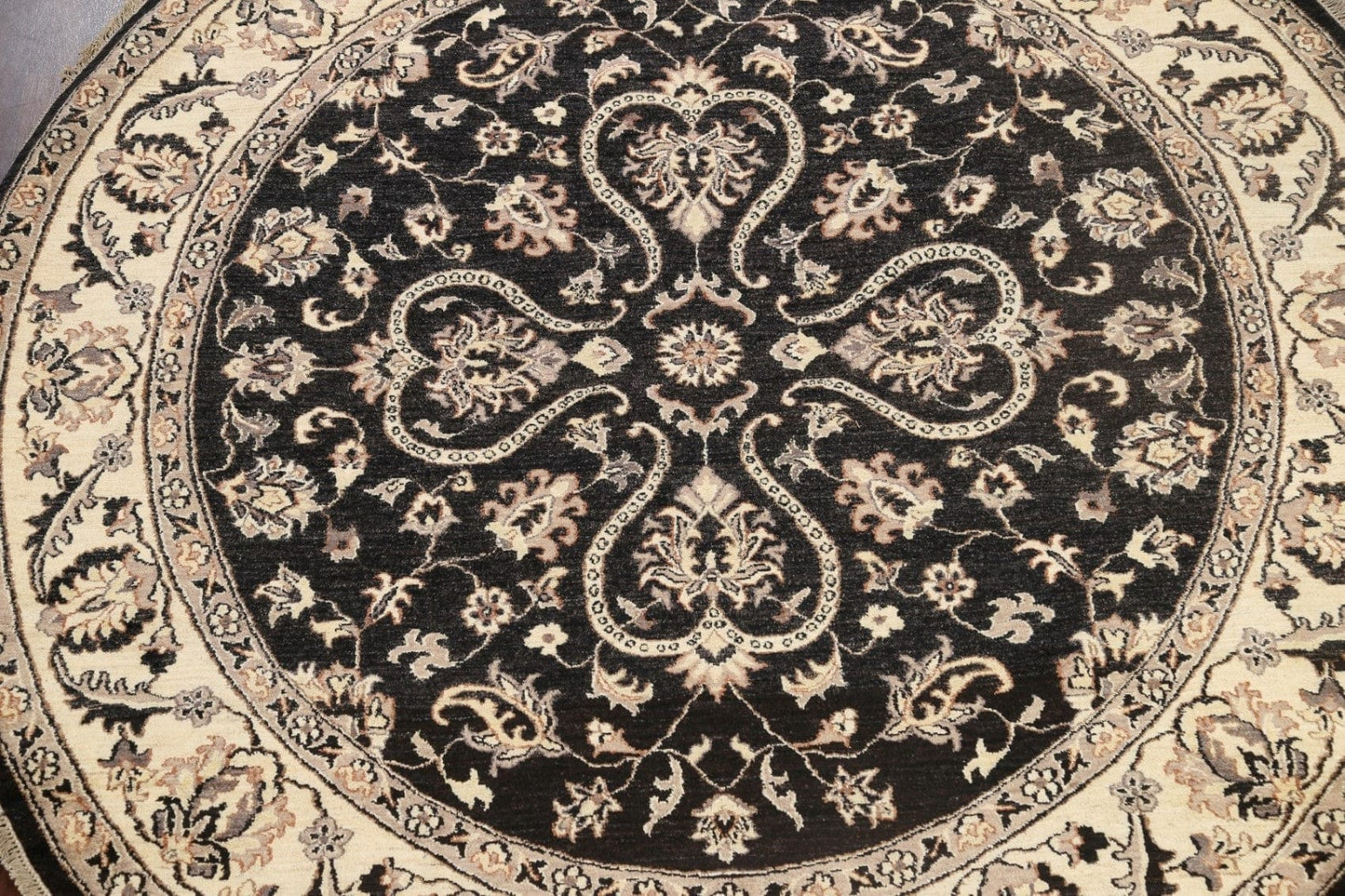 100% Vegetable Dye Round Oushak Chobi Oriental Area Rug 8x8