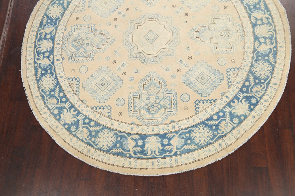 100% Vegetable Dye Round Super Kazak Oriental Area Rug 9x9