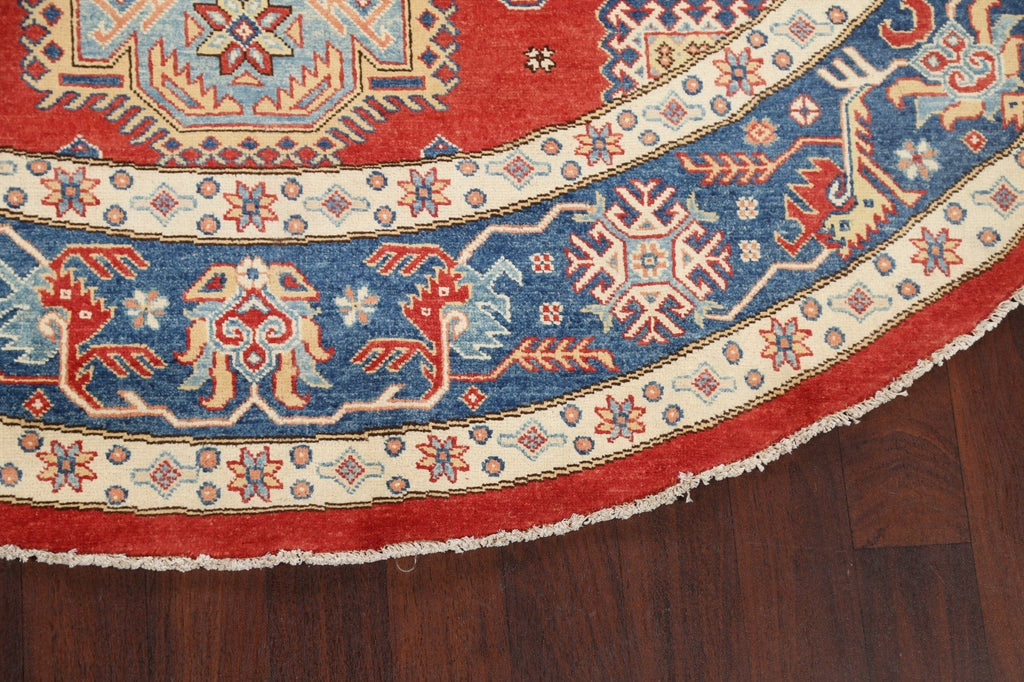 100% Vegetable Dye Round Super Kazak Oriental Area Rug 9x9