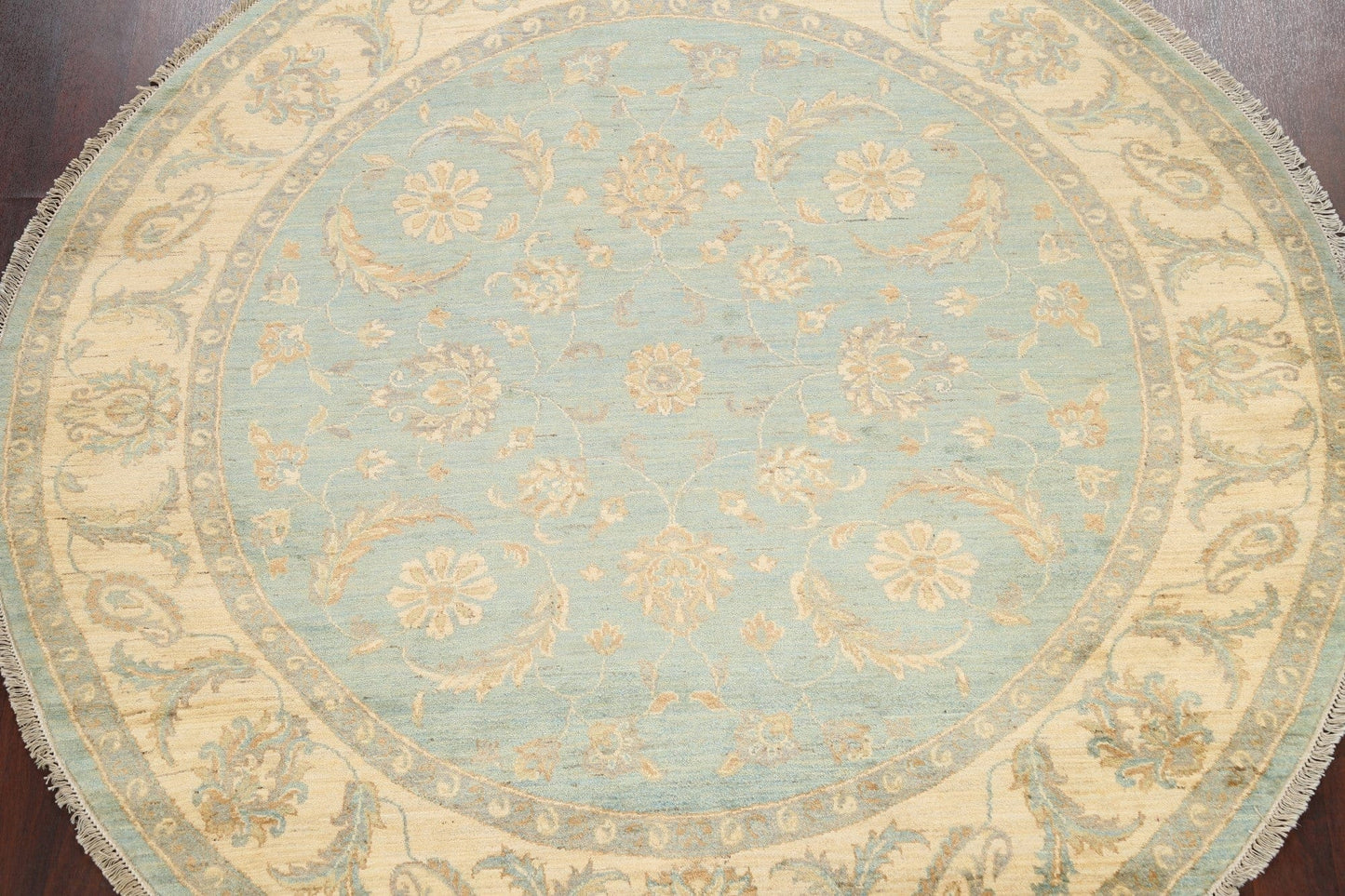 100% Vegetable Dye Round Oushak Chobi Oriental Area Rug 8x8