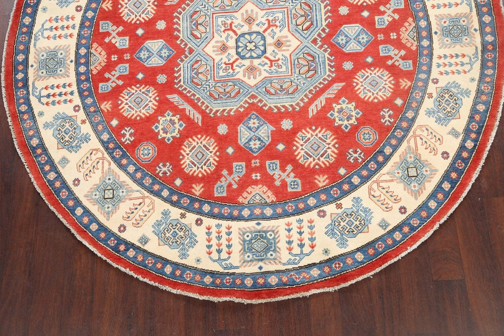 Geometric Kazak Oriental Area Rug 8x8 Round