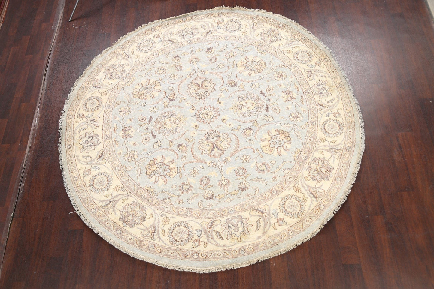 Floral Oushak Chobi Oriental Area Rug 8x8 Round