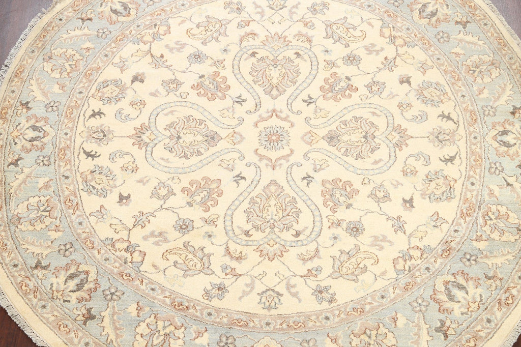 Floral Oushak Chobi Oriental Area Rug 8x8 Round