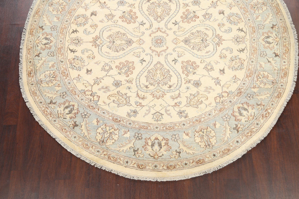 Floral Oushak Chobi Oriental Area Rug 8x8 Round