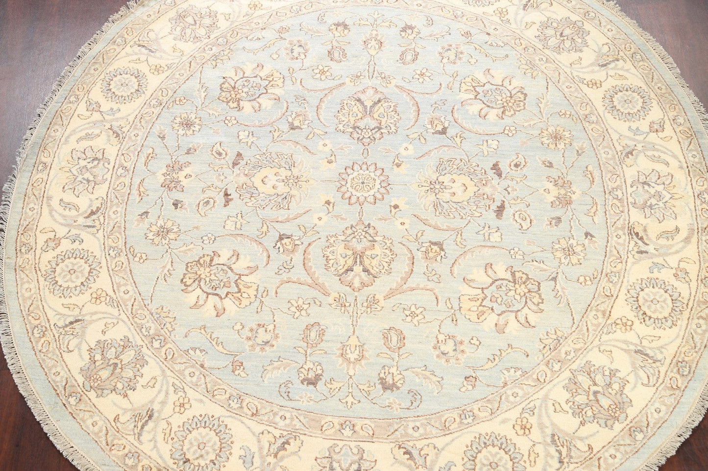 Floral Oushak Chobi Oriental Area Rug 8x8 Round