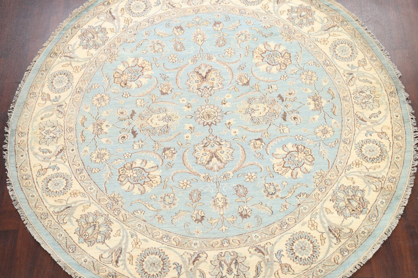 Floral Oushak Chobi Oriental Area Rug 8x8 Round