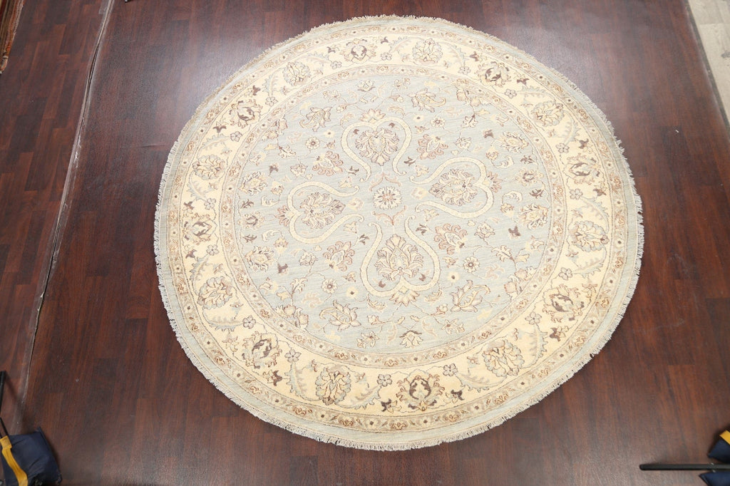 Floral Oushak Chobi Oriental Area Rug 8x8 Round