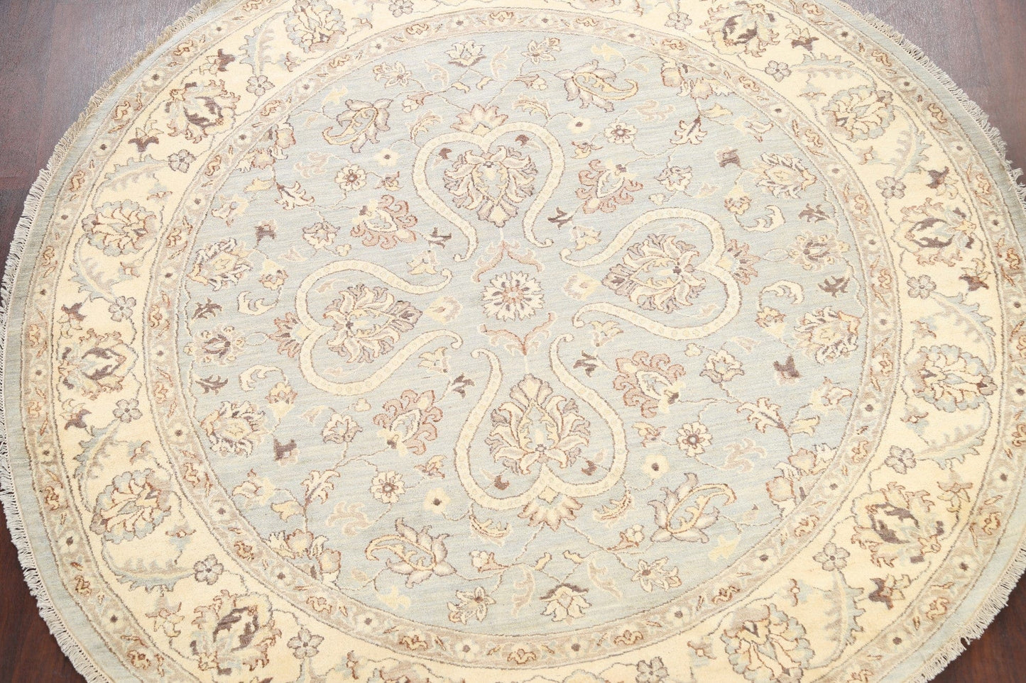 Floral Oushak Chobi Oriental Area Rug 8x8 Round