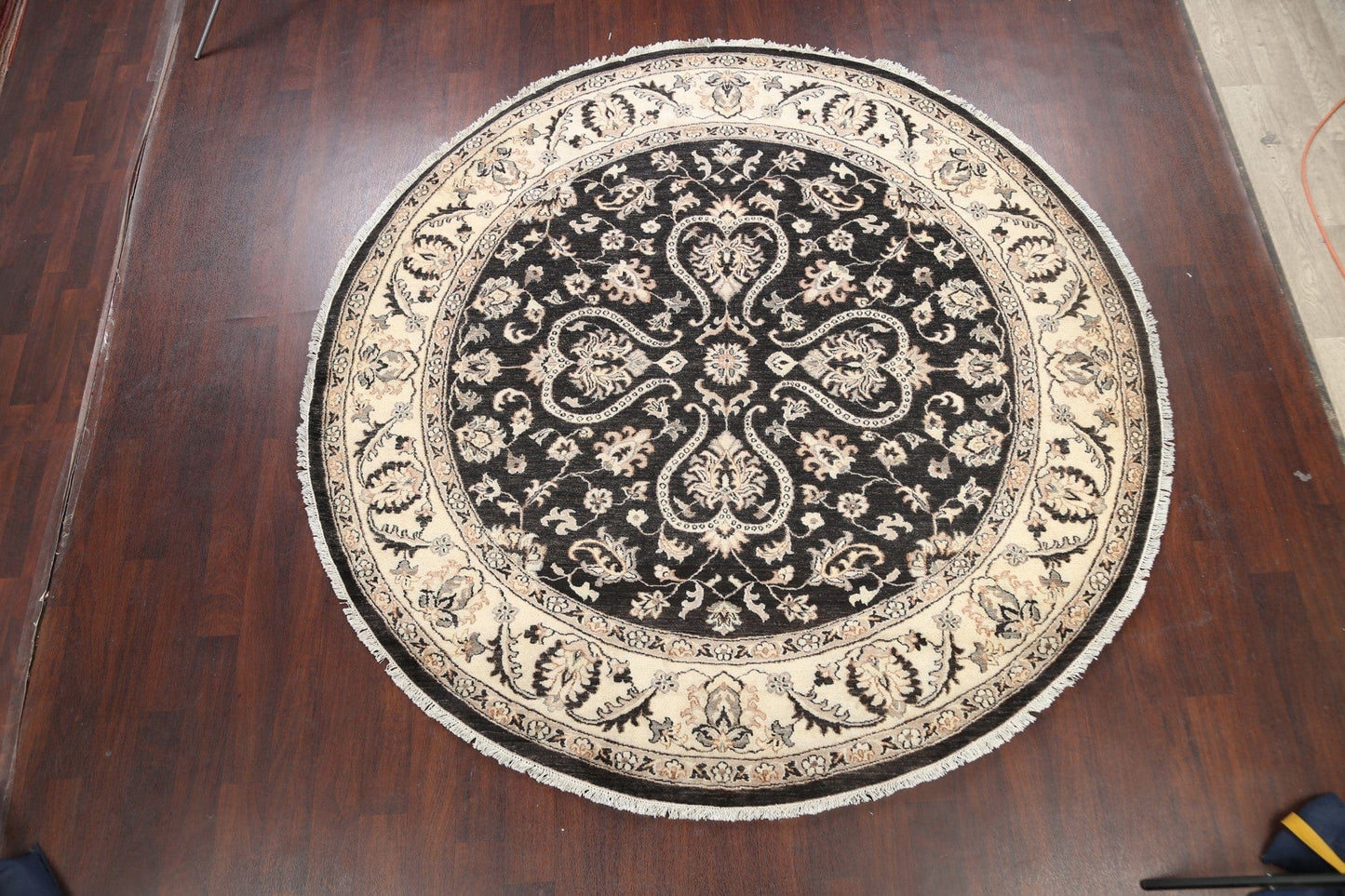 Floral Oushak Chobi Oriental Area Rug 8x8 Round