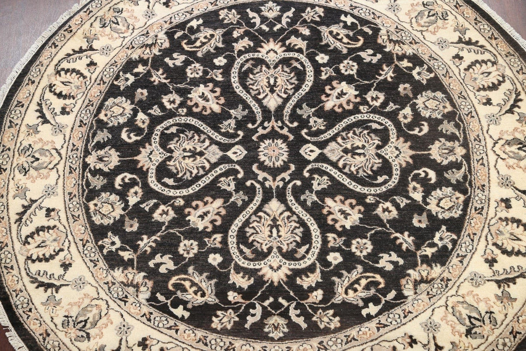 Floral Oushak Chobi Oriental Area Rug 8x8 Round