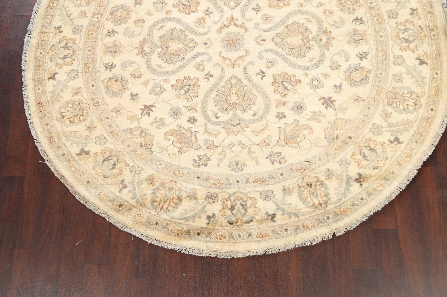 Floral Oushak Chobi Oriental Area Rug 8x8 Round