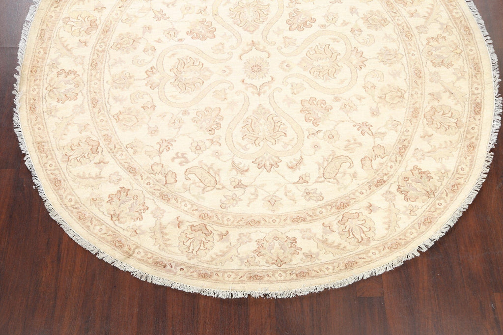 Floral Oushak Chobi Oriental Area Rug 8x8 Round