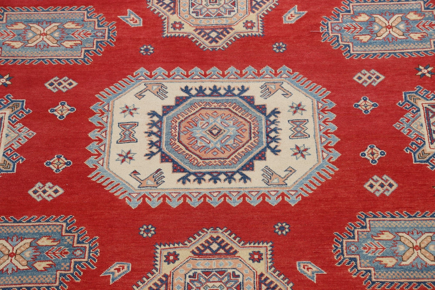 100% Vegetable Dye Super Kazak Oriental Area Rug 10x14