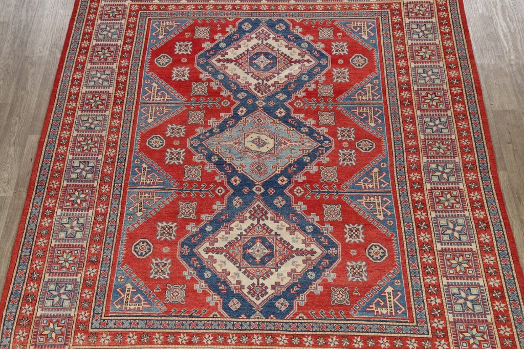 100% Vegetable Dye Super Kazak Oriental Area Rug 8x10